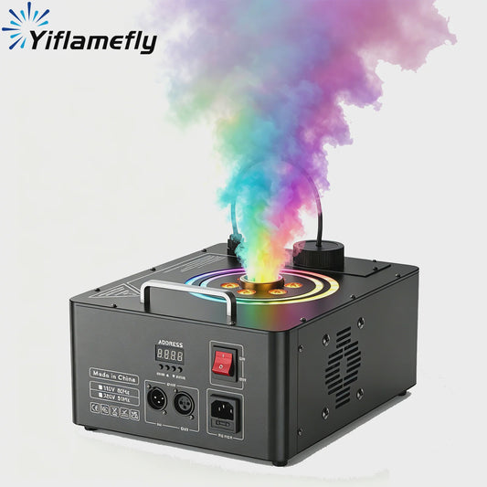 Krachtige 1300W Rookmachine met 6 RGB LED's en Kleurrijke Lichtstrips - Inclusief Afstandsbediening & DMX