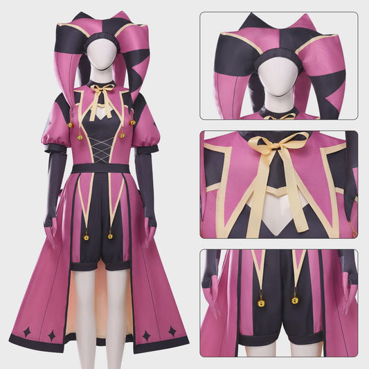 Columbina Cosplay Kostuum - Roze Clown Outfit voor Freak Circus