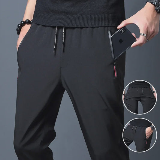 Heren Casual Broek Slim Fit Jogger met Elastische Taille - Blauw, Zwart, Grijs - Plus Size