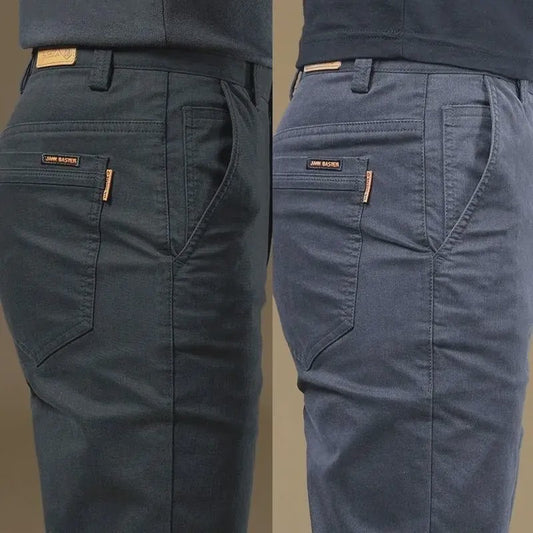 Herfst/Winter Heren Slim Fit Katoenen Broek - Casual & Zakelijk