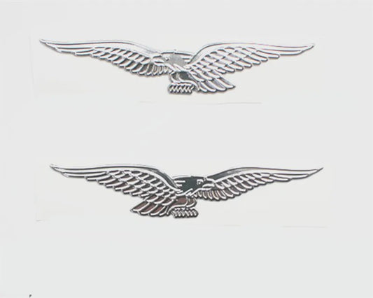 Zilveren 3D Eagle Motor Sticker - Waterdicht & Duurzaam