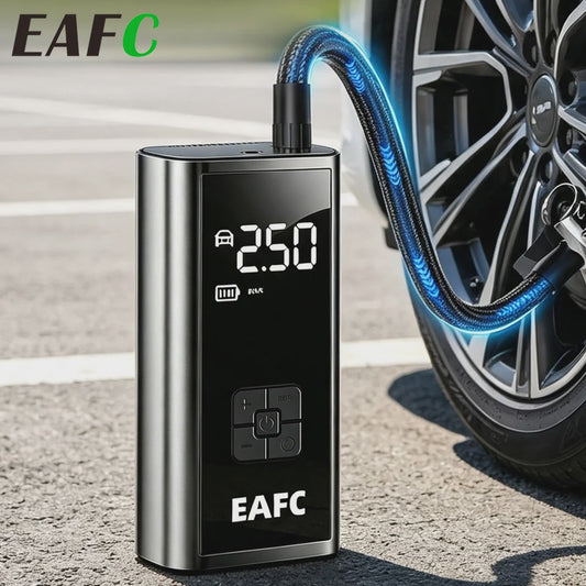 Draadloze Digitale Bandenpomp 4000mAh - Auto, Motor, Fiets & Ballen - Met LED & SOS Functie