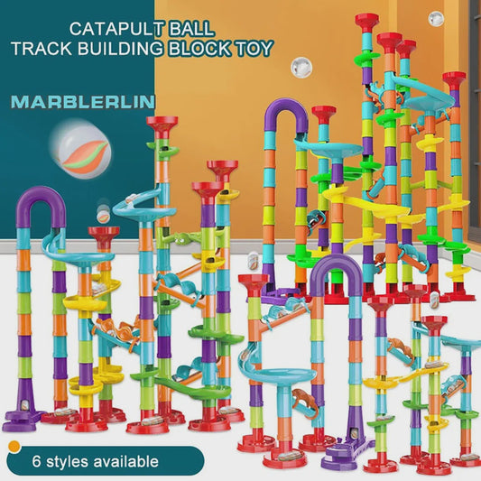 Montessori Marble Run Bouwset - Interactief Educatief Speelgoed voor Kinderen