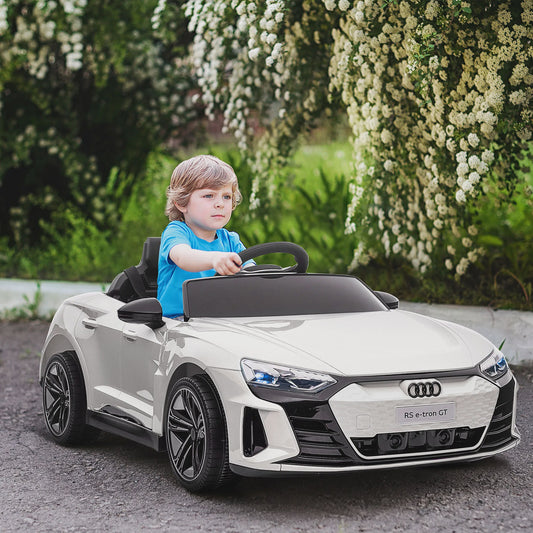 Elektrische Kinderauto Audi RS e-tron GT - Wit (103x58x41 cm) - Vanaf 3 Jaar