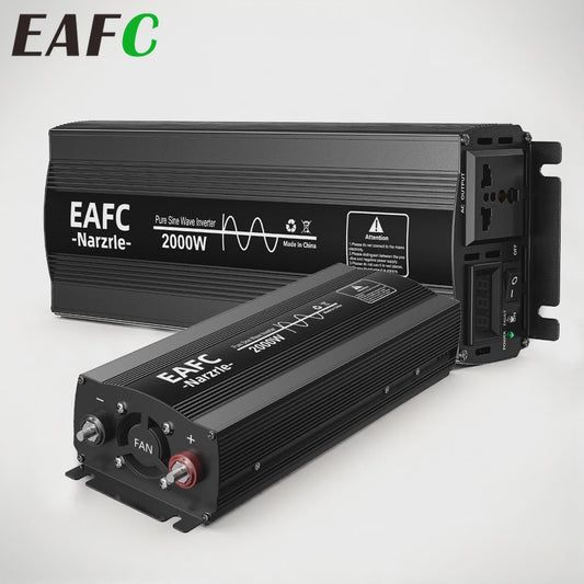 Krachtige Pure Sine Wave Omvormer 2000W/3000W/4000W - 12V/24V naar 220V AC