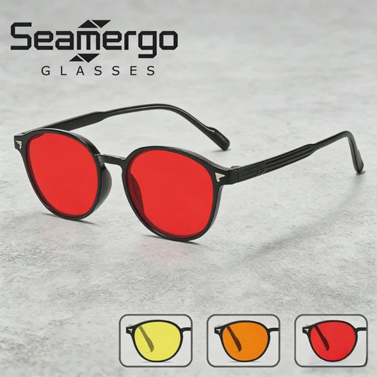 SEAMERGO Retro Unisex Nachtzicht Bril - UV Bescherming, Anti Blauw Licht & Straling