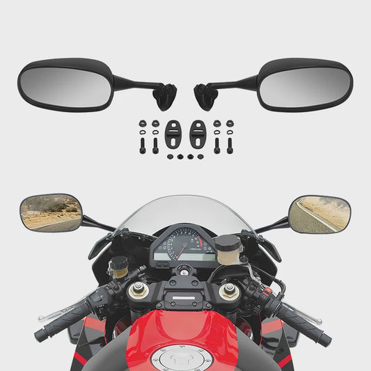 Set Zwarte Motor Achteruitkijkspiegels voor Honda CBR & Hyosung Modellen