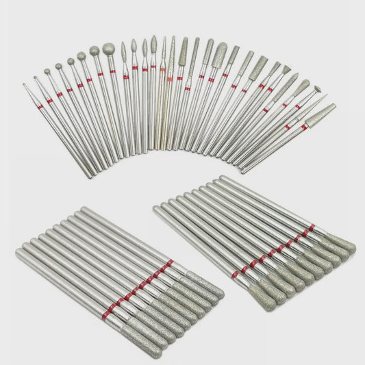 10x Diamant Freesbits Set - 2.35mm Schacht voor Tandheelkunde & Nagelstyling