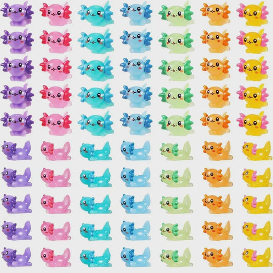 35x Schattige Axolotl Miniatuur Ornamenten - Perfect voor Aquarium & Sprookjes Tuin Decoratie