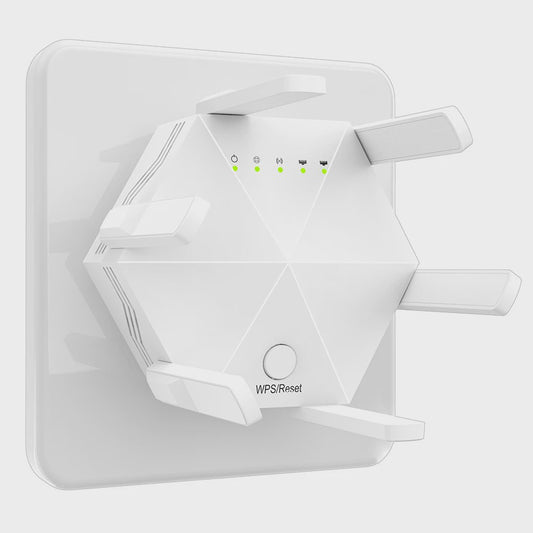 1200Mbps WiFi Repeater met 6 Antennes: Krachtige Signaalversterker voor Snel Internet