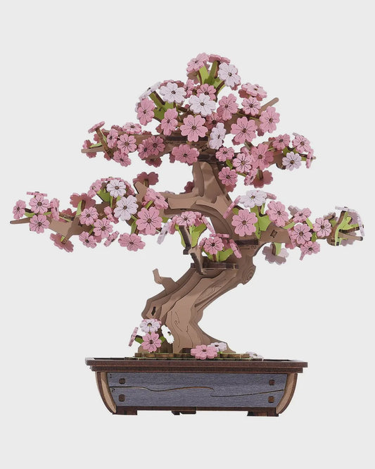 ROBOTIME 3D Houten Puzzel: Bouw je Eigen Accordeon of Sakura Bonsai