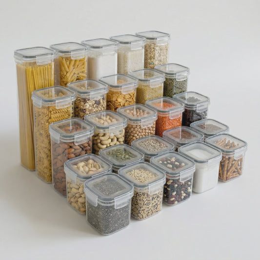 25-delige Luchtdichte Voorraadpotten Set - BPA-Vrij Stapelbaar voor Keuken & Pantry