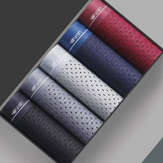 4-Pack Heren Boxershorts van Ice Silk - Ademend, Comfortabel en Plus Size Ondergoed