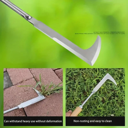 Stevige Onkruidsteker van Koolstofstaal met Ergonomische Grip - Handgereedschap voor Tuin & Tegels