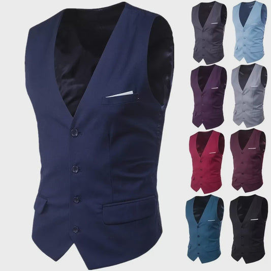 Stijlvol Heren Gilet - Slim Fit voor Bruiloft, Feest of Zakelijk