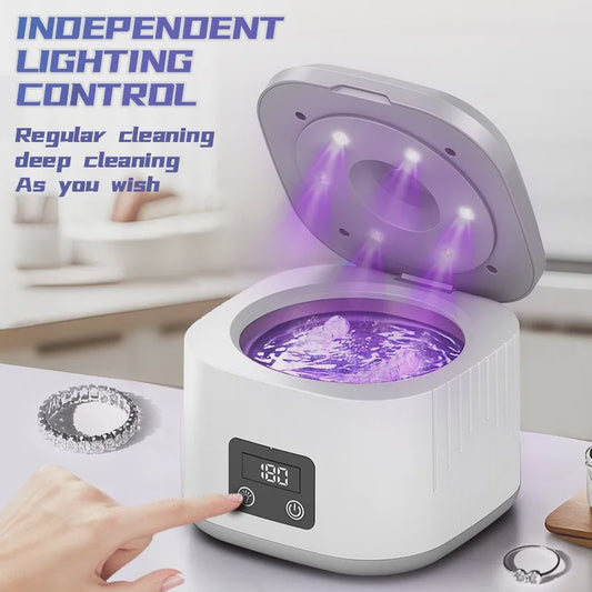 Ultrasone Reiniger voor Gebitsreiniging, Beugels & Protheses - USB Oplaadbaar
