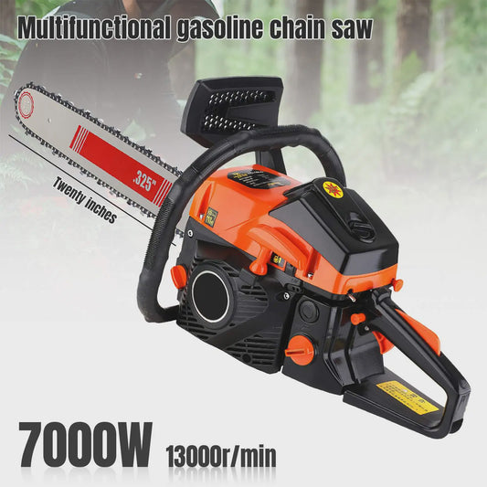 Krachtige 68CC Benzine Kettingzaag 20 Inch - 7000W Professioneel voor Hout & Bomen