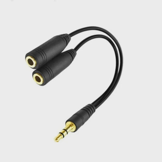3.5mm Y-Splitter Kabel: 1 Male naar 2 Female Audio Adapter voor Koptelefoon & Microfoon
