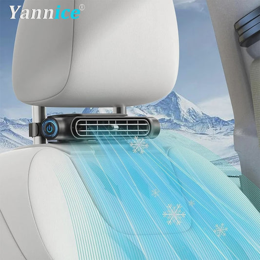 Verstelbare Auto Hoofdsteun Ventilator - 3 Snelheden & USB Voeding