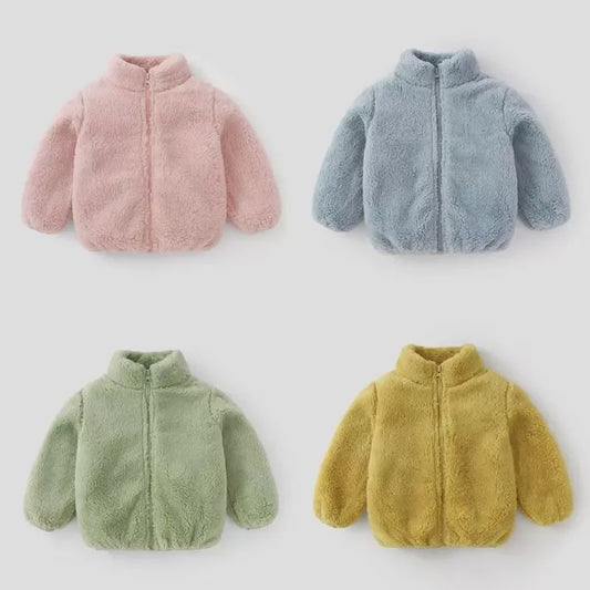 Zachte Pluche Kinderjas - Warm & Stijlvol voor Herfst/Winter
