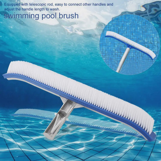Heavy Duty Zwembadborstel 18 Inch - Nylon & RVS - Voor Tegels, Muren en Vloer