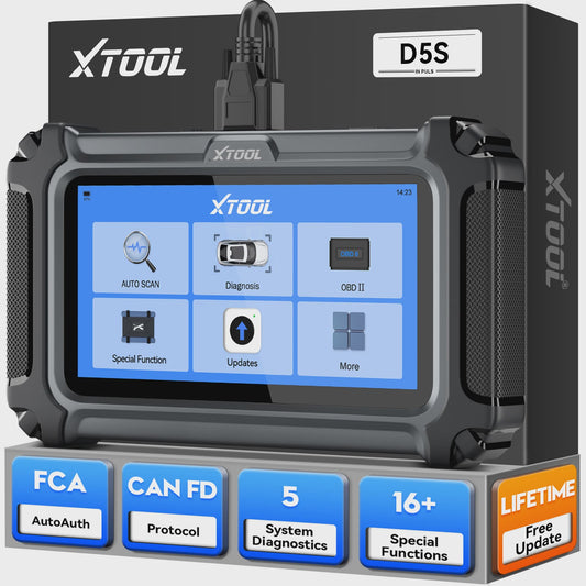 XTOOL D5S OBD2 Autodiagnose Scanner - 16+ Services, Levenslang Gratis Updates
