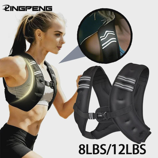 Verzwaarde Vest voor Training en Cardio - 3.6kg/5.4kg Gewicht Inbegrepen