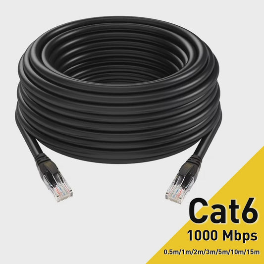 Cat6 Ethernet Kabel - 1000Mbps UTP Netwerkkabel RJ45 voor PC, Laptop, Router, PS5, Xbox