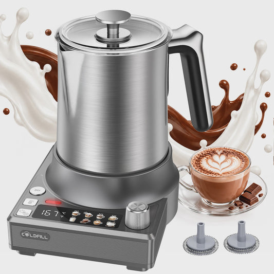 8-in-1 Elektrische Melkopschuimer: 8 Modi, 800ml, RVS, Latte Art & Meer