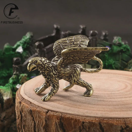 Bronzen Griffioen Beeldje - Miniatuur Woondecoratie & Uniek Cadeau