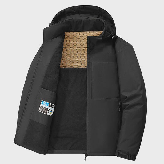 Heren Winterjas Parka - Winddicht, Afneembare Capuchon & Fleece Voering