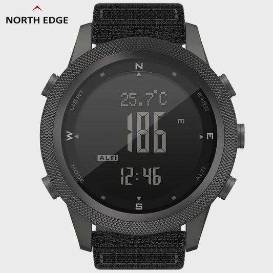 NORTH EDGE APACHE-46 Outdoor Heren Horloge - Altimeter, Barometer, Kompas, 50M Waterdicht