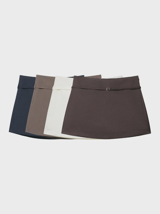 Modieuze Skort met Riem en Ritssluiting - Stijlvolle Casual Kleding voor Dames