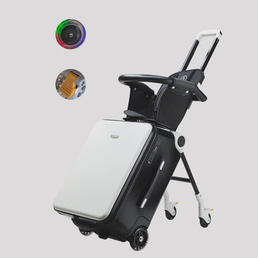 Multifunctionele Kinder Koffer met Zitje & Spinner Wielen - Ideaal voor Reizen