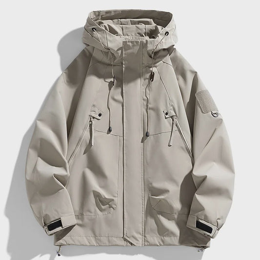 Heren Windbreaker Jas met Capuchon - Waterdicht, Bomberjack Stijl, Ideaal voor Camping & Hiking