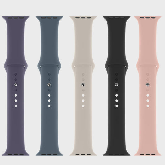 Sport Siliconen Bandje voor Apple Watch 38-49mm - Serie 1 t/m 11, SE, Ultra