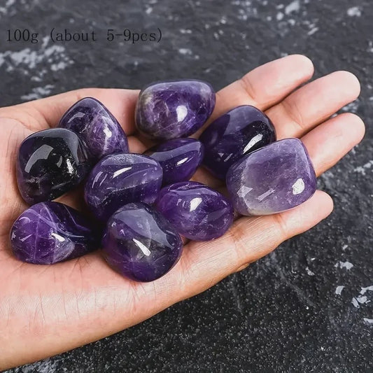 100g Gekantelde Amethist Kristallen - Gepolijste Edelstenen voor Woondecoratie & Reiki