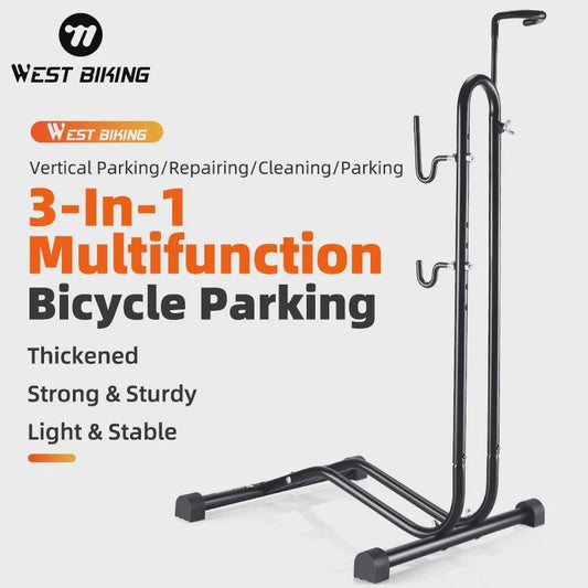 WEST BIKING 3-in-1 Fiets Parkeer- en Ondersteuningsstandaard - Universeel voor MTB & Racefiets