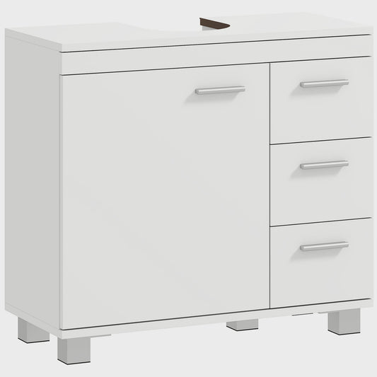 Badmeubel Onderbouw met 3 Lades en Soft-Close Deur