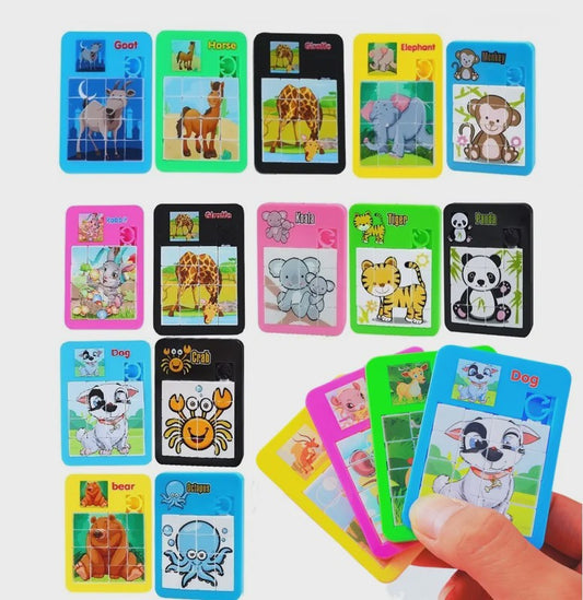 Set van 12/24 Mini Puzzels met Dieren - Educatief Speelgoed voor Kinderen