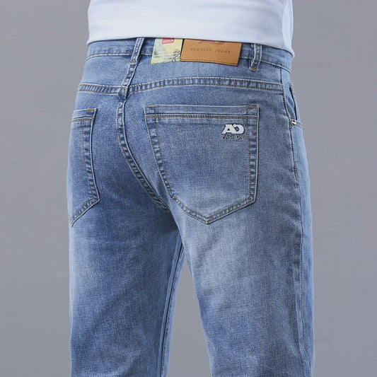 Lichtblauwe Slim Fit Jeans Heren - Stijlvolle Casual Stretch Denim