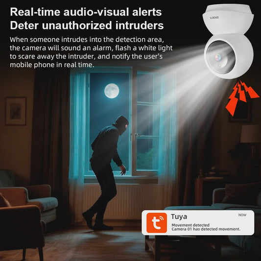 Draadloze 4K 8MP IP Camera met Auto Tracking & Tuya Smart App - Beveiliging & Babyfoon