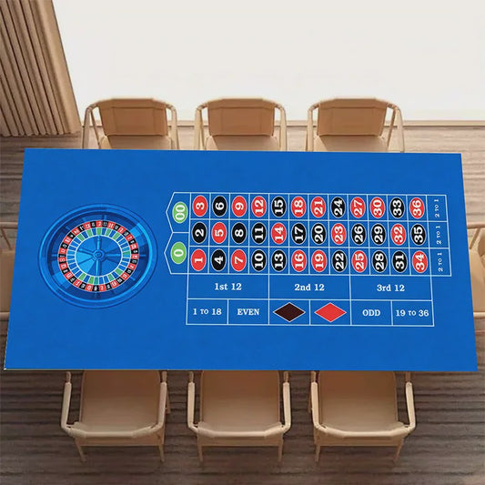 Professionele Roulette Tafelmat - 90x180cm Casino Speelkleed met Antislip Rubberen Onderkant