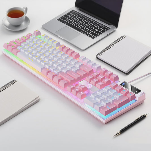 Yindiao K500 Bedraad Gaming Toetsenbord met Numpad en Kleurrijke Backlight