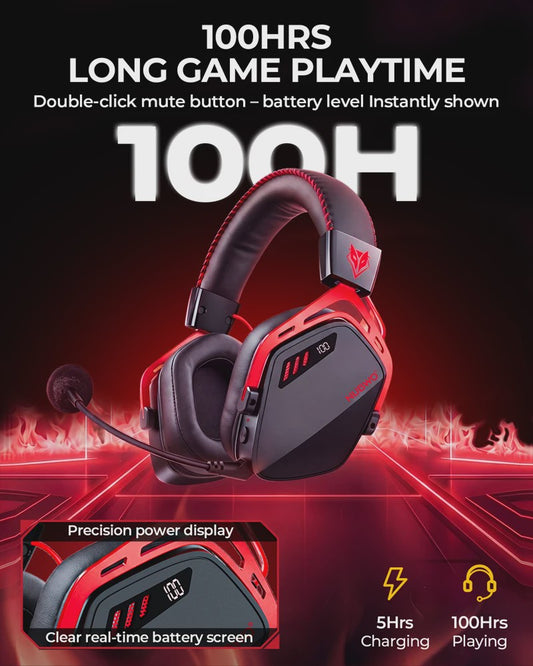 NUBWO HG08 Draadloze Gaming Headset - 7.1 Surround Sound, Lage Latentie, Multiplatform
