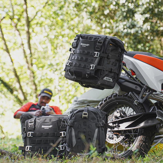 Rhinowalk Waterdichte Motor Zijkoffers 35L/20L Snelontgrendelbaar Pannier Systeem