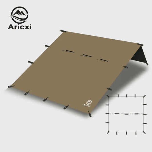 Aricxi Black Coating Tarp - Waterdicht Kampeer Tarp 3x3m & 4x4m