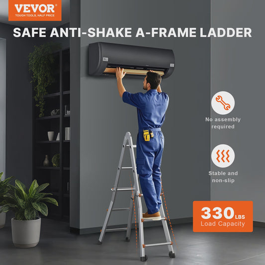 SucceBuy Telescopische Ladder A-Frame Compact Aluminium Multifunctioneel Draagbaar