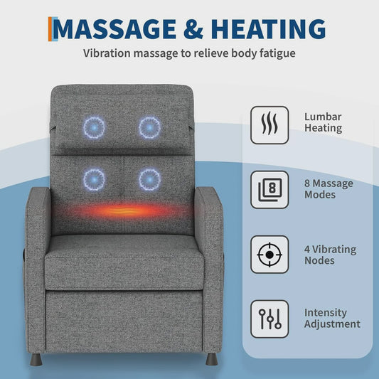 Elektrische Relaxfauteuil met Massage en Verwarmingsfunctie - Comfortabel en Verstelbaar