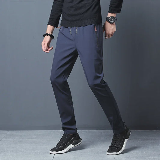 Heren Casual Broek Slim Fit Jogger met Elastische Taille - Blauw, Zwart, Grijs - Plus Size